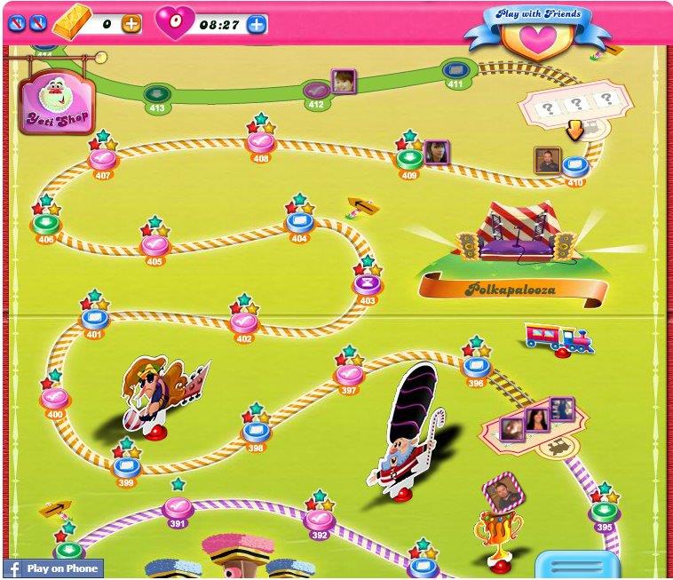 candy crush saga world map